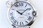 Cartier Ballon Bleu V6F 1:1 Best Edition SS 42mm Crocodile leather Strap A1847