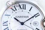 Cartier Ballon Bleu V6F 1:1 Best Edition SS 42mm Crocodile leather Strap A1847