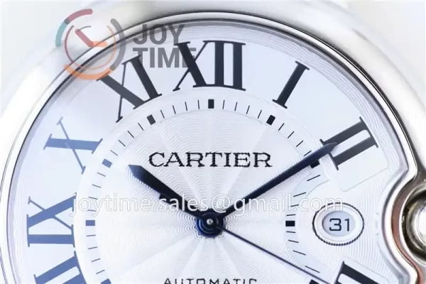 Cartier Ballon Bleu V6F 1:1 Best Edition SS 42mm Crocodile leather Strap A1847