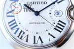 Cartier Ballon Bleu V6F 1:1 Best Edition SS 42mm Crocodile leather Strap A1847