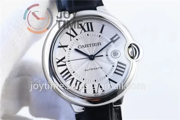 Cartier Ballon Bleu V6F 1:1 Best Edition SS 42mm Crocodile leather Strap A1847