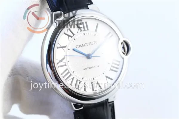 Cartier Ballon Bleu V6F 1:1 Best Edition SS 42mm Crocodile leather Strap A1847