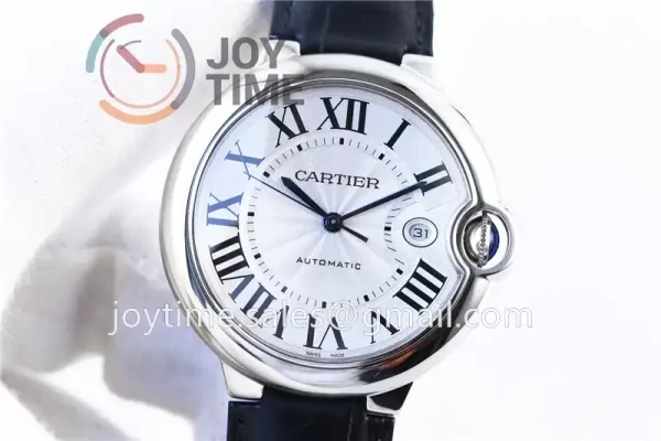 Cartier Ballon Bleu V6F 1:1 Best Edition SS 42mm Crocodile leather Strap A1847