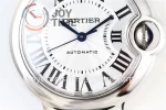 Cartier Ballon Bleu AF 1:1 Best Edition SS 33mm Crocodile leather Strap Cal.076