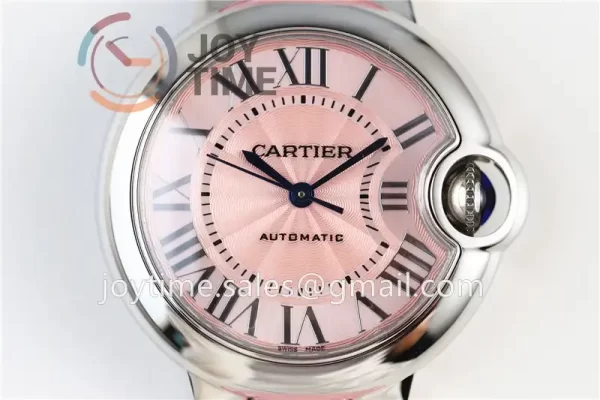 Cartier Ballon Bleu AF 1:1 Best Edition SS 33mm Crocodile leather Strap Cal.076