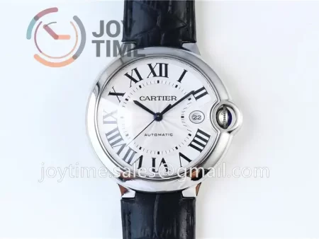 Cartier Ballon Bleu V6F 1:1 Best Edition SS 42mm leather Strap A1847