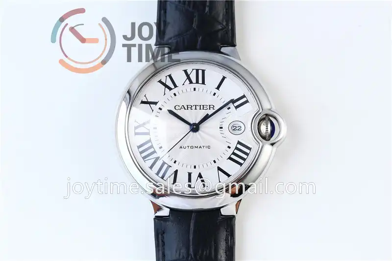 Cartier Ballon Bleu V6F 1:1 Best Edition SS 42mm leather Strap A1847
