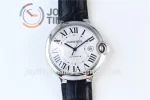 Cartier Ballon Bleu V6F 1:1 Best Edition SS 42mm leather Strap A1847