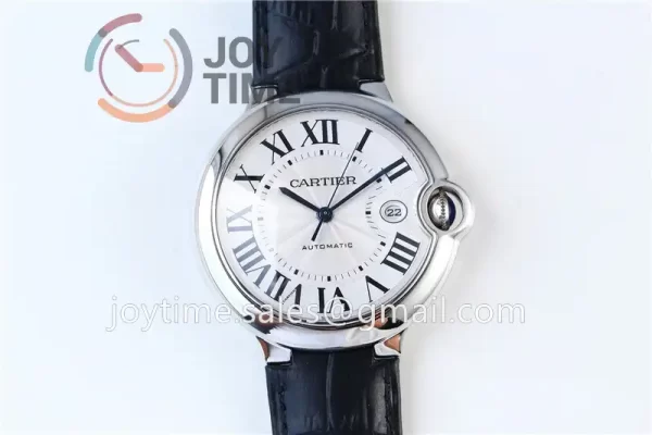 Cartier Ballon Bleu V6F 1:1 Best Edition SS 42mm leather Strap A1847