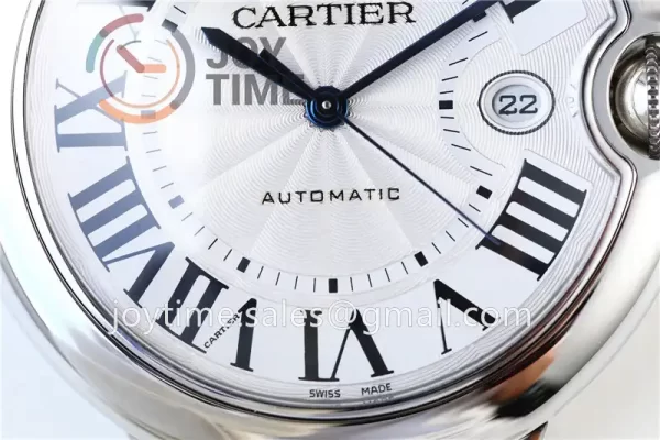 Cartier Ballon Bleu V6F 1:1 Best Edition SS 42mm leather Strap A1847