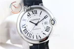 Cartier Ballon Bleu V6F 1:1 Best Edition SS 42mm leather Strap A1847