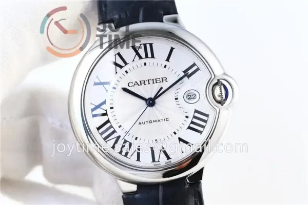 Cartier Ballon Bleu V6F 1:1 Best Edition SS 42mm leather Strap A1847