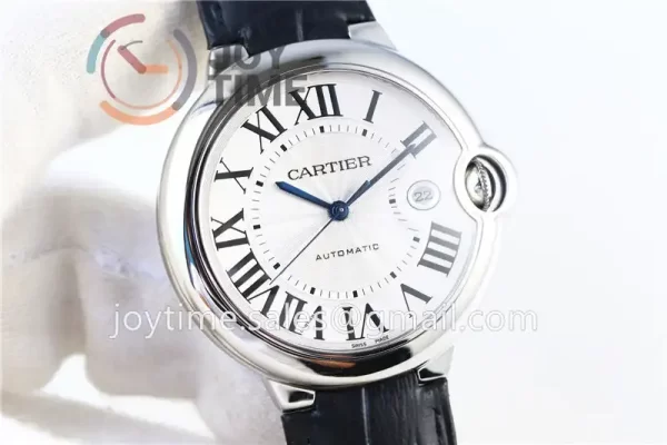 Cartier Ballon Bleu V6F 1:1 Best Edition SS 42mm leather Strap A1847