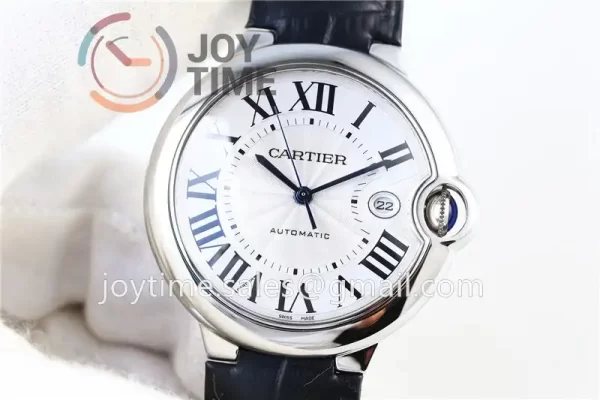 Cartier Ballon Bleu V6F 1:1 Best Edition SS 42mm leather Strap A1847