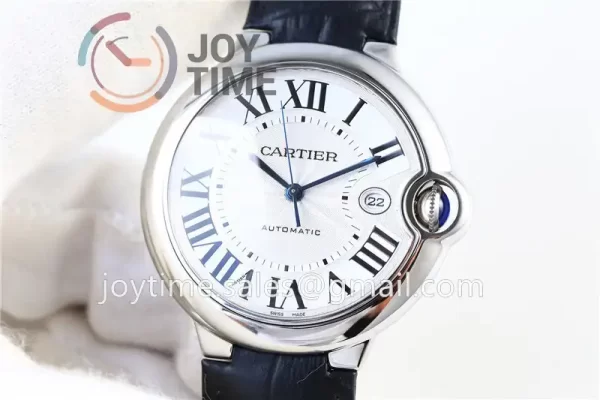 Cartier Ballon Bleu V6F 1:1 Best Edition SS 42mm leather Strap A1847