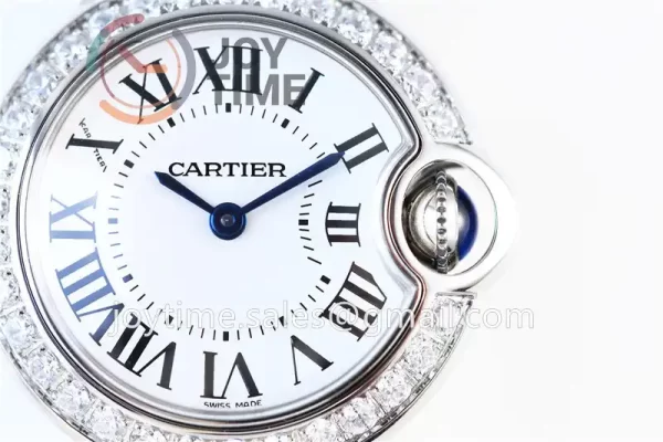 Cartier Ballon Bleu V6F 1:1 Best Edition SS 28mm Diamond Bezel SS Bracelet Quartz