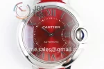 Cartier Ballon Bleu AF 1:1 Best Edition SS 33mm Crocodile leather Strap Cal.076