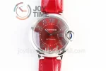 Cartier Ballon Bleu AF 1:1 Best Edition SS 33mm Crocodile leather Strap Cal.076