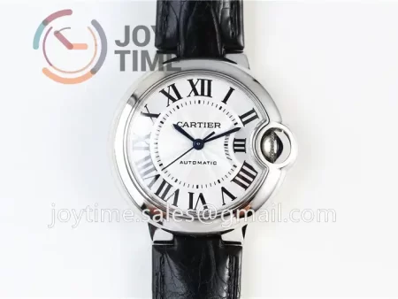 Cartier Ballon Bleu AF 1:1 Best Edition SS 33mm Alligator Leather Strap NH05A