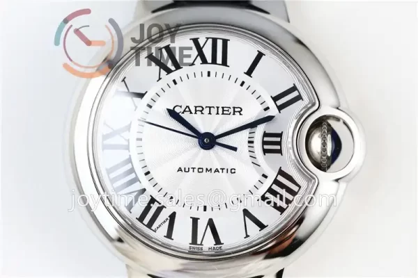 Cartier Ballon Bleu AF 1:1 Best Edition SS 33mm Alligator Leather Strap NH05A