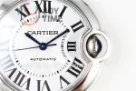 Cartier Ballon Bleu AF 1:1 Best Edition SS 33mm Alligator Leather Strap NH05A