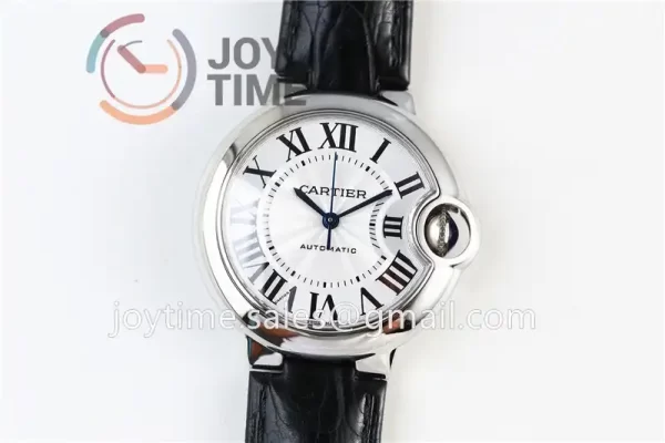 Cartier Ballon Bleu AF 1:1 Best Edition SS 33mm Alligator Leather Strap NH05A