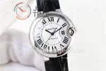 Cartier Ballon Bleu AF 1:1 Best Edition SS 33mm Alligator Leather Strap NH05A