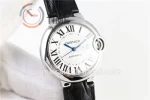 Cartier Ballon Bleu AF 1:1 Best Edition SS 33mm Alligator Leather Strap NH05A