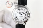 Cartier Ballon Bleu AF 1:1 Best Edition SS 33mm Alligator Leather Strap NH05A