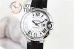 Cartier Ballon Bleu AF 1:1 Best Edition SS 33mm Alligator Leather Strap NH05A