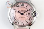 Cartier Ballon Bleu AF 1:1 Best Edition SS 33mm Alligator Leather Strap NH05A