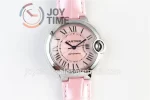 Cartier Ballon Bleu AF 1:1 Best Edition SS 33mm Alligator Leather Strap NH05A