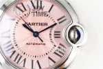 Cartier Ballon Bleu AF 1:1 Best Edition SS 33mm Alligator Leather Strap NH05A