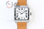 Cartier Santos de Cartier KOR 1:1 Best Edition SS 40mm Leather Strap A1847