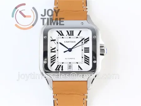 Cartier Santos de Cartier KOR 1:1 Best Edition SS 40mm Leather Strap A1847