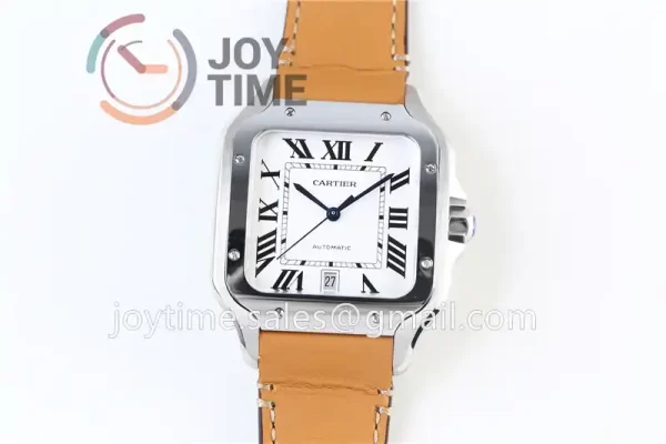 Cartier Santos de Cartier KOR 1:1 Best Edition SS 40mm Leather Strap A1847