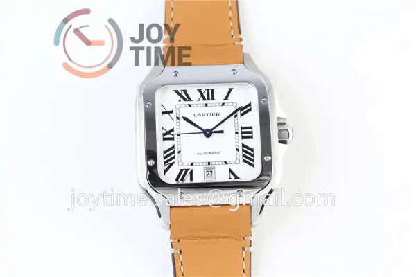 Cartier Santos de Cartier KOR 1:1 Best Edition SS 40mm Leather Strap A1847