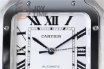 Cartier Santos de Cartier KOR 1:1 Best Edition SS 40mm Leather Strap A1847