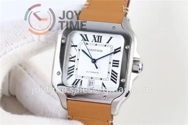 Cartier Santos de Cartier KOR 1:1 Best Edition SS 40mm Leather Strap A1847