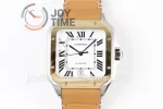 Cartier Santos de Cartier KOR 1:1 Best Edition SS 40mm YG Bezel Leather Strap A1847