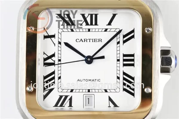 Cartier Santos de Cartier KOR 1:1 Best Edition SS 40mm YG Bezel Leather Strap A1847