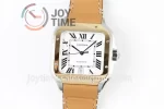 Cartier Santos de Cartier KOR 1:1 Best Edition SS 40mm YG Bezel Leather Strap A1847