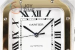 Cartier Santos de Cartier KOR 1:1 Best Edition SS 40mm YG Bezel Leather Strap A1847