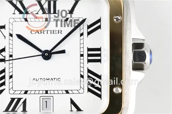 Cartier Santos de Cartier KOR 1:1 Best Edition SS 40mm YG Bezel Leather Strap A1847