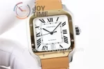 Cartier Santos de Cartier KOR 1:1 Best Edition SS 40mm YG Bezel Leather Strap A1847