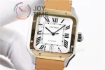 Cartier Santos de Cartier KOR 1:1 Best Edition SS 40mm YG Bezel Leather Strap A1847