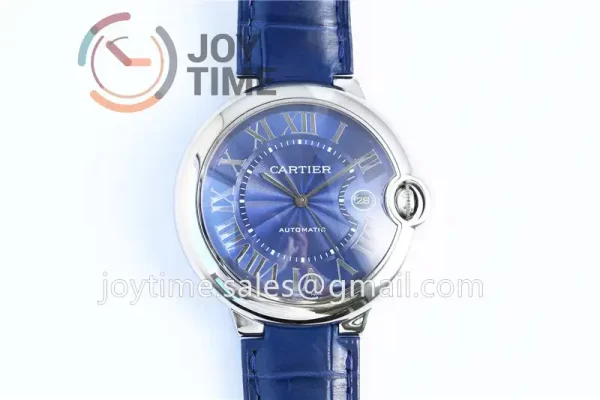 Cartier Ballon Bleu AF 1:1 Best Edition SS 42mm Crocodile leather Strap A2892