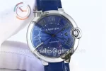 Cartier Ballon Bleu AF 1:1 Best Edition SS 42mm Crocodile leather Strap A2892