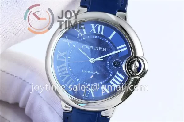 Cartier Ballon Bleu AF 1:1 Best Edition SS 42mm Crocodile leather Strap A2892