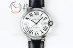 Cartier Ballon Bleu AF 1:1 Best Edition SS 42mm Crocodile leather Strap A2892